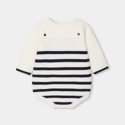 Barboteuse bébé Mon premier Jacadi - blanc/marine