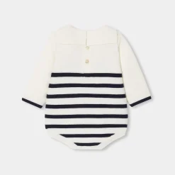 Barboteuse bébé Mon premier Jacadi - blanc/marine