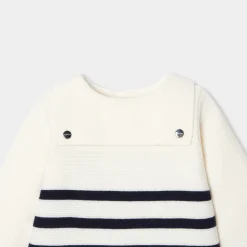 Barboteuse bébé Mon premier Jacadi - blanc/marine