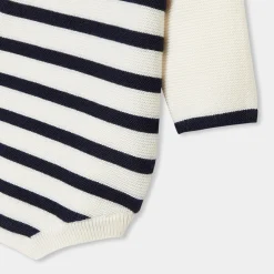 Barboteuse bébé Mon premier Jacadi - blanc/marine