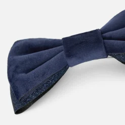 Barrette noeud en velours et paillettes - marine jacadi