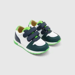 Basket running bébé garçon - marine/vert