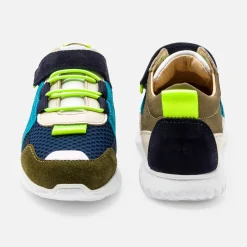 Baskets running enfant garçon - kaki