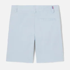 Bermuda enfant garçon en sergé - bleu pale