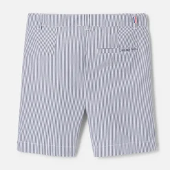 Bermuda rayé enfant garçon - blanc/bleu