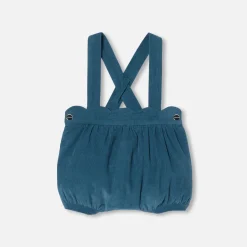 Bloomer bébé fille en velours - petrole