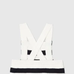 Bloomer bébé garçon en tricot - blanc casse/marine