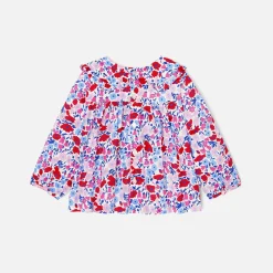 Blouse bébé fille en tissu Liberty - blanc/multicolore