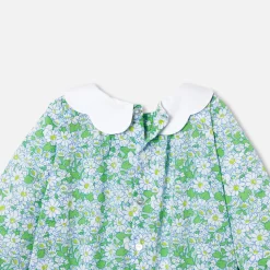 Blouse bébé fille en Tissu Liberty - blanc/multicolore