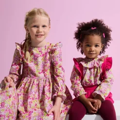 Blouse bébé fille en Tissu Liberty - blanc/multicolore