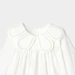 Blouse bébé fille manches longues - blanc jacadi