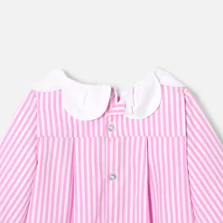 Blouse bébé fille rayée - blanc/rose