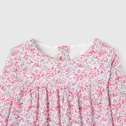 Blouse en tissu Liberty enfant fille - Jacadi x Tohana - rose/gris
