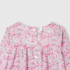 Blouse en tissu Liberty enfant fille - Jacadi x Tohana - rose/gris