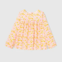 Blouse en tissu Liberty enfant fille - Jacadi x Tohana - jaune/multicolore
