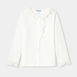 Blouse enfant fille en jersey - blanc jacadi