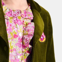 Blouse enfant fille en tissu Liberty - blanc/multicolore