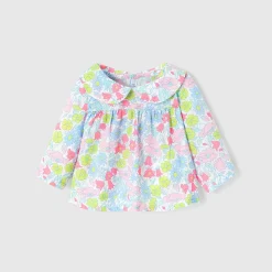 Blouse pour peluche lapin moyen modèle - blanc/multicolore