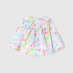 Blouse pour peluche lapin moyen modèle - blanc/multicolore