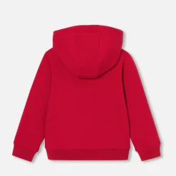 Blouson bi-matière enfant garçon - rouge/bordeaux