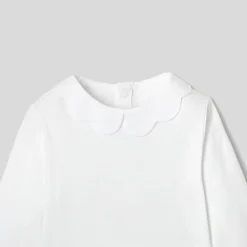 Body bébé fille à col festonné - blanc jacadi