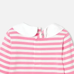 Body bébé fille manches longues - blanc/rose