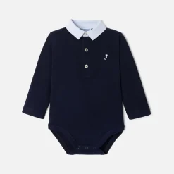 Body bébé garçon à col Oxford - marine jacadi