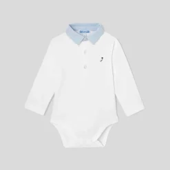 Body bébé garçon à col Oxford - blanc jacadi