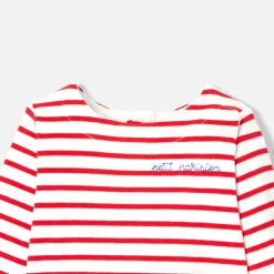 Body manches longues bébé garçon - rouge/blanc