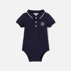 Body polo bébé garçon - bleu nuit