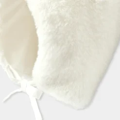 Bonnet bébé en fausse fourrure - blanc doux jacadi