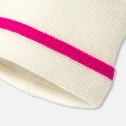 Bonnet bébé fille - blanc/rose