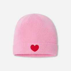 Bonnet bébé fille - rose/rouge