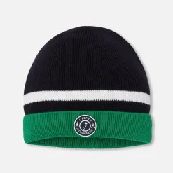 Bonnet bébé garçon - marine/vert