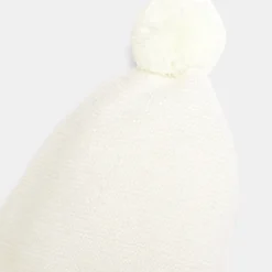 Bonnet en tricot à doublure polaire - blanc doux jacadi