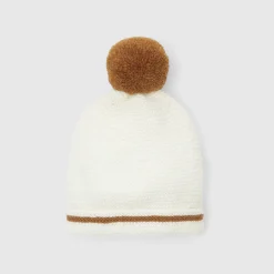 Bonnet Love Maille collection solidaire - blanc/jaune