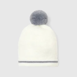 Bonnet Love Maille collection solidaire - blanc/gris