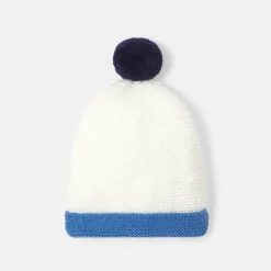 Bonnet Love Maille collection solidaire - blanc/bleu