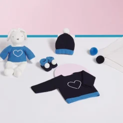 Bonnet Love Maille collection solidaire - marine/bleu