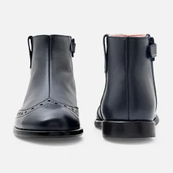 Boots enfant fille en cuir - marine jacadi