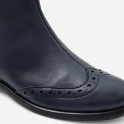 Boots enfant fille en cuir - marine jacadi