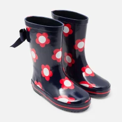 Bottes de pluie enfant fille - marine/rouge