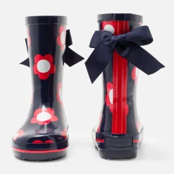 Bottes de pluie enfant fille - marine/rouge