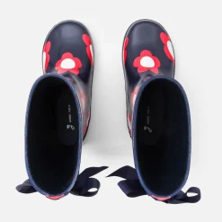 Bottes de pluie enfant fille - marine/rouge