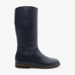 Bottes enfant fille en cuir - marine jacadi