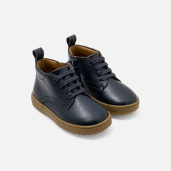 Bottillons bébé garçon en cuir - marine jacadi