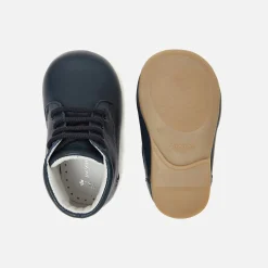 Bottillons premiers pas mixte en cuir lisse - marine jacadi
