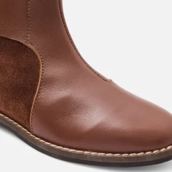 Bottines enfant fille en cuir - naturel