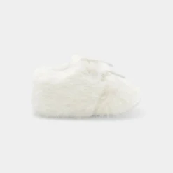 Bottons bébé en fausse fourrure - blanc doux jacadi