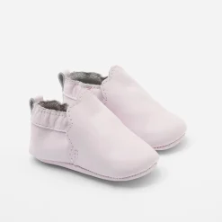 Bottons bébé fille en cuir - rose